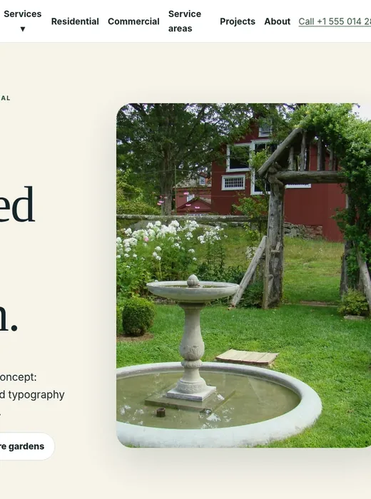 Landscaping homepage screenshot