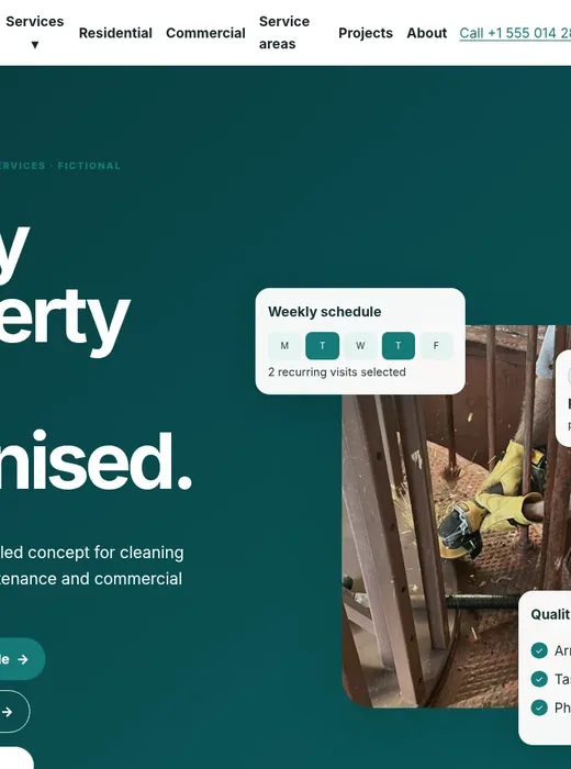 Maintenance homepage screenshot