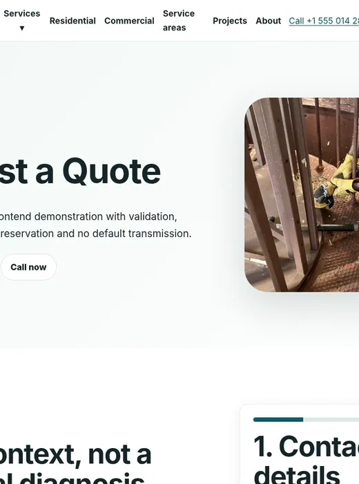 Quote form screenshot